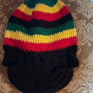 Men’s mega Rasta tam for dreadlocks with tightening string